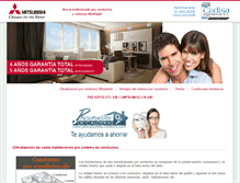 Tablet Screenshot of aire-acondicionado-por-conductos-mitsubishi.com